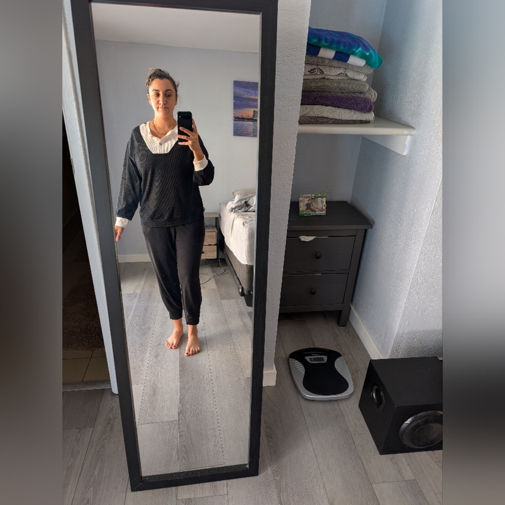 Black V-Neck Sweater for Women